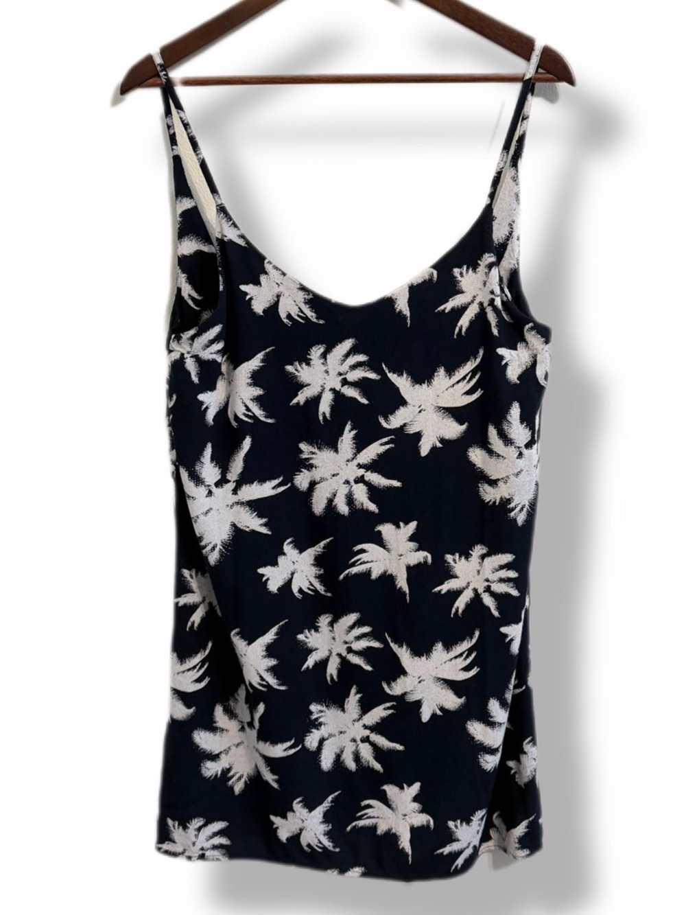 Hurley Palm Print Summer Dress Navy White Tropical Beach Resort Medium